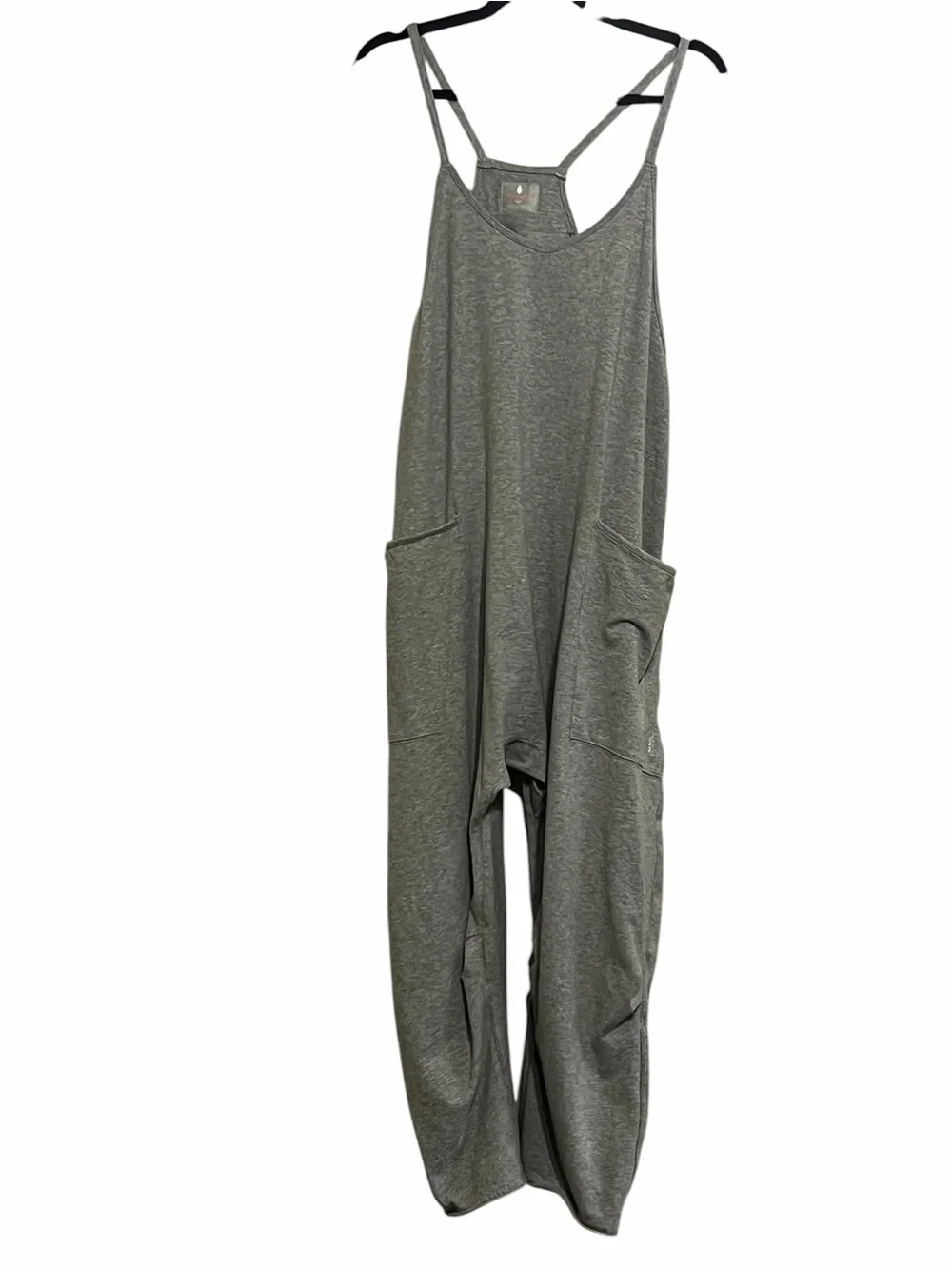 Free People Hot Shot Onesie Jumpsuit Gray Harem Romper Pockets Small